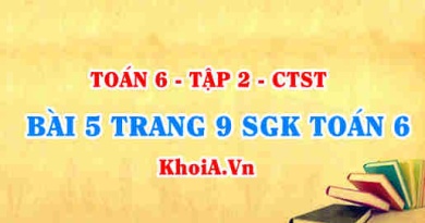 Bài 5 trang 9 SGK Toán 6 Tập 2 Chân trời sáng tạo